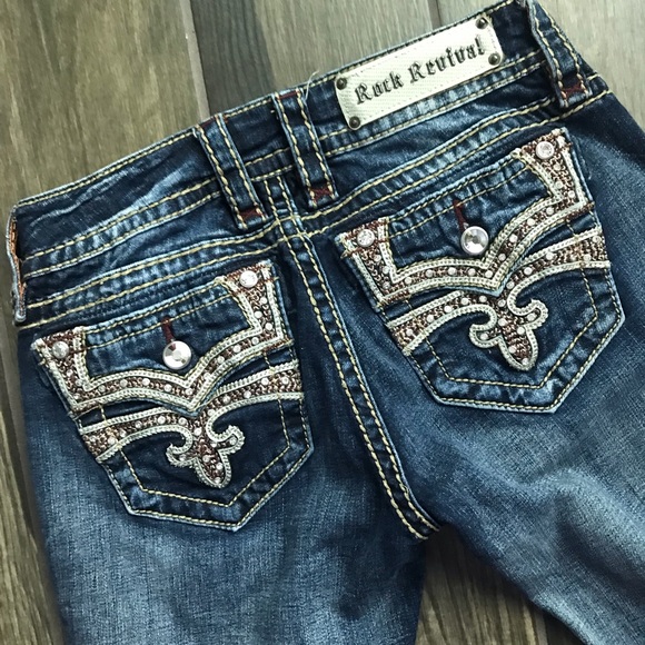 Rock Revival Denim - Rock Revival Celinda Straight Dark Wash Jeans 28